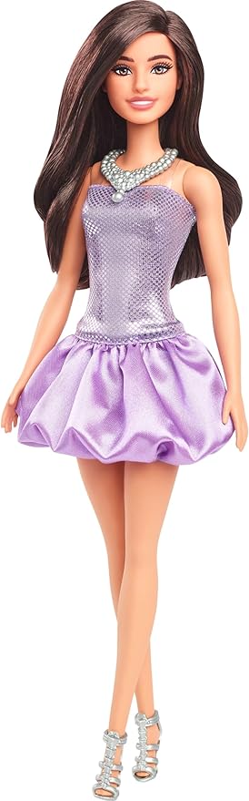 MATTEL BARBIE FASHIONISTAS DOLL - PURPLE BUBBLE HEM