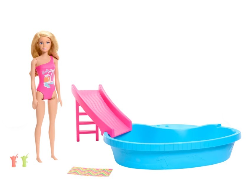 MATTEL BARBIE POOL WITH DOLL