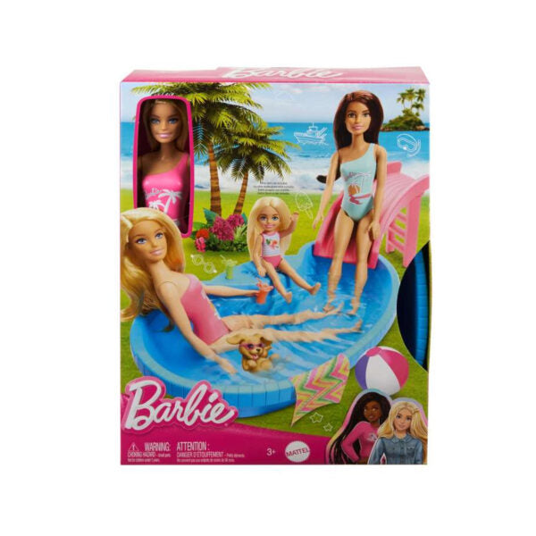 MATTEL BARBIE POOL WITH DOLL