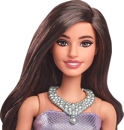 MATTEL BARBIE FASHIONISTAS DOLL - PURPLE BUBBLE HEM