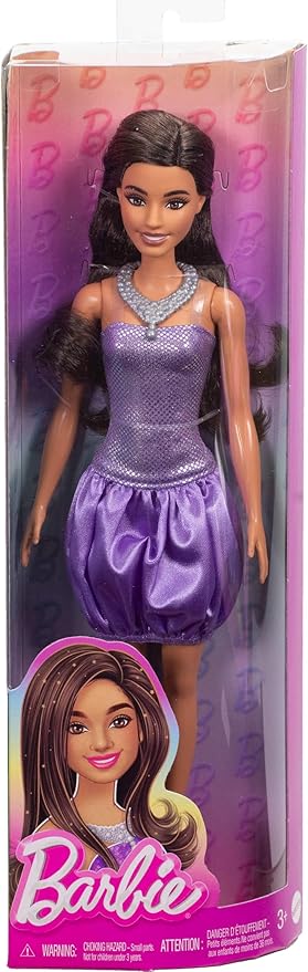 MATTEL BARBIE FASHIONISTAS DOLL - PURPLE BUBBLE HEM