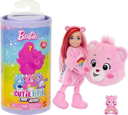 MATTEL BARBIE CHELSEA CUTIE REVEAL CARE BEARS 3 ASST