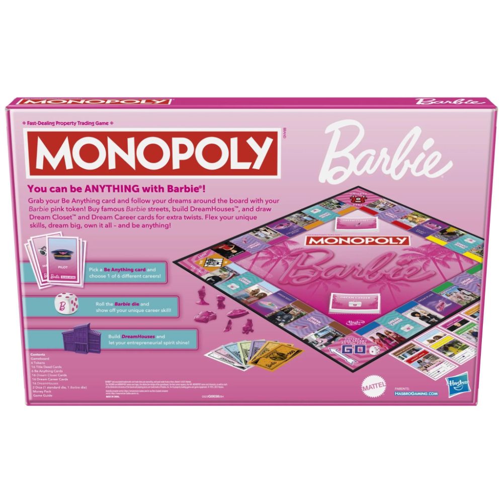 HASBRO GAMING MONOPOLY - BARBIE