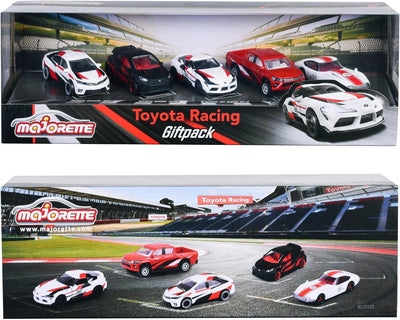 MAJORETTE 5 PC GIFT PACK SET - TOYOTA RACING