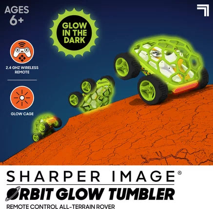SHARPER IMAGE TOY RC ORBIT TUMBLER GLOW IN THE DARK