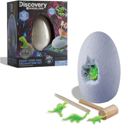 DISCOVERY SCIENCE TOY DINOSAUR EXCAVATION JUMBO EGG 13 PC SET