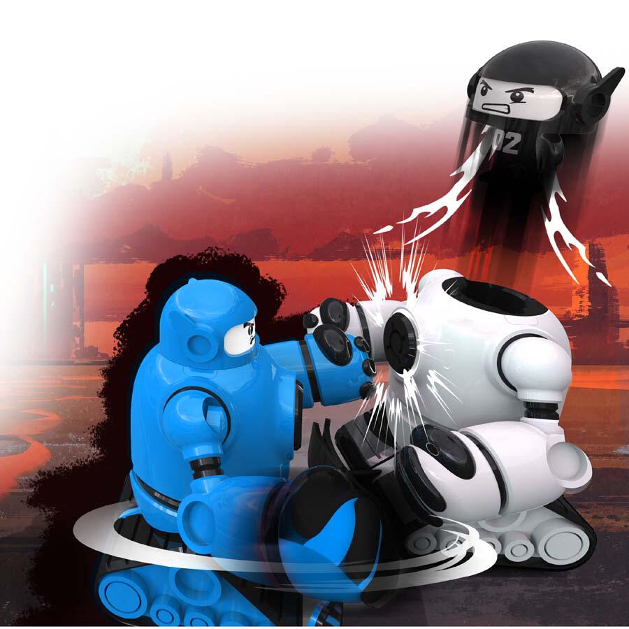 SHARPER IMAGE RC MECHA RIVALS - BLUE & WHITE
