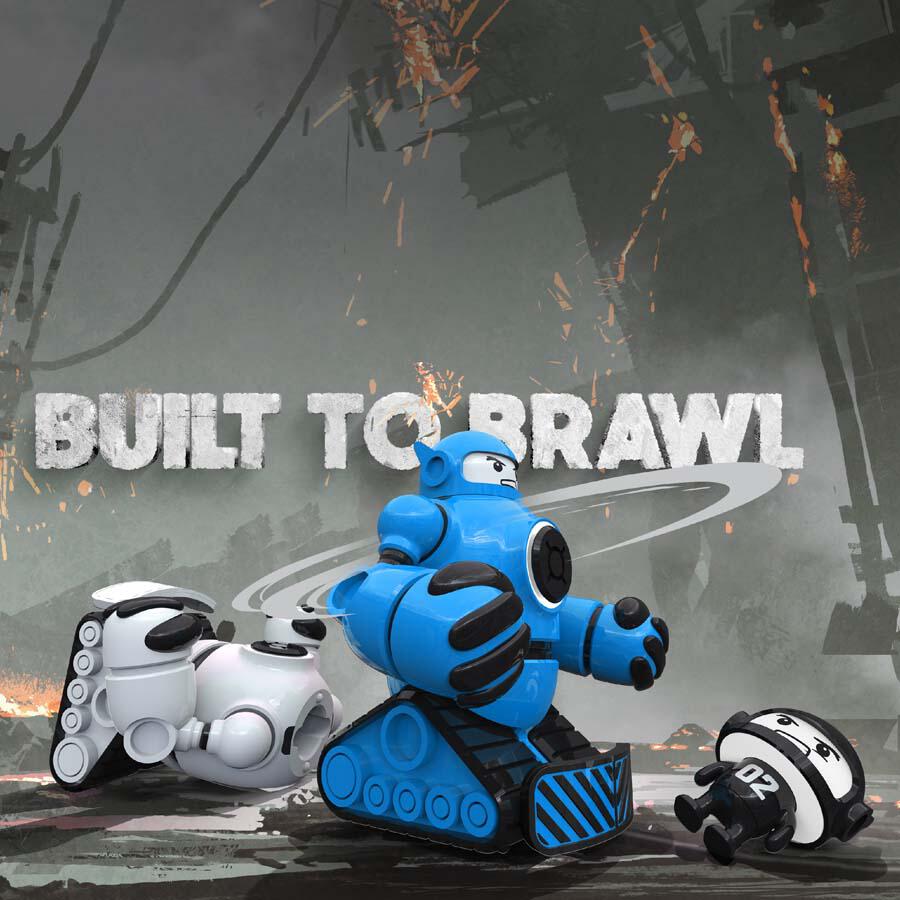 SHARPER IMAGE RC MECHA RIVALS - BLUE & WHITE