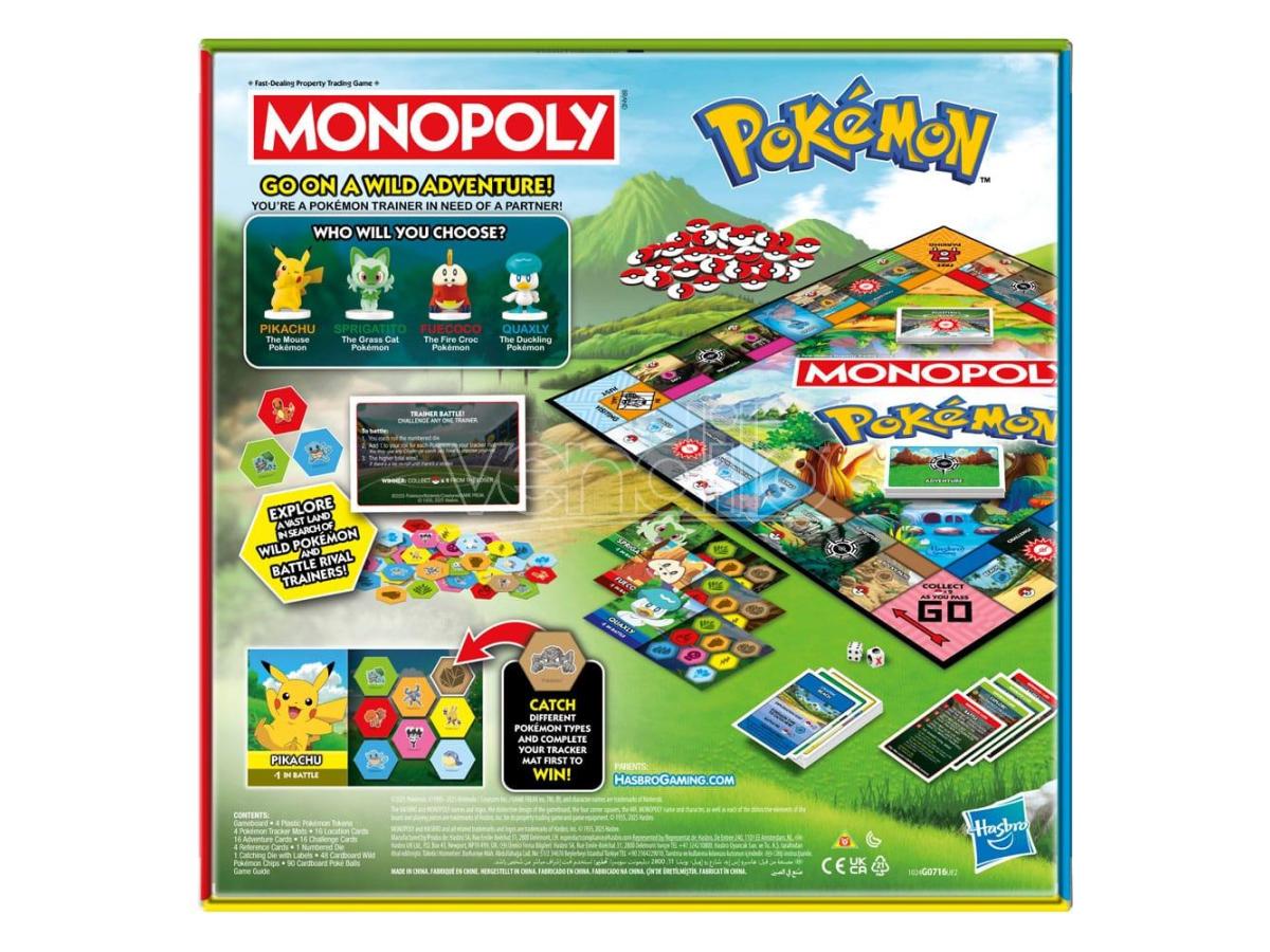 HASBRO GAMING LICENSED MONOPOLY - POKEMON