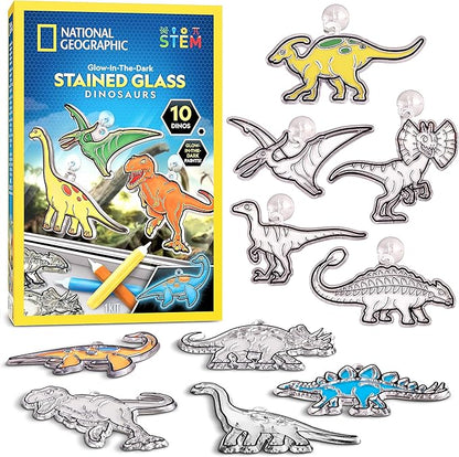 NAT GEO GID STAINED GLASS DINOSAURS